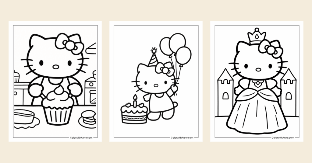 Hello Kitty Coloring Pages - Banner