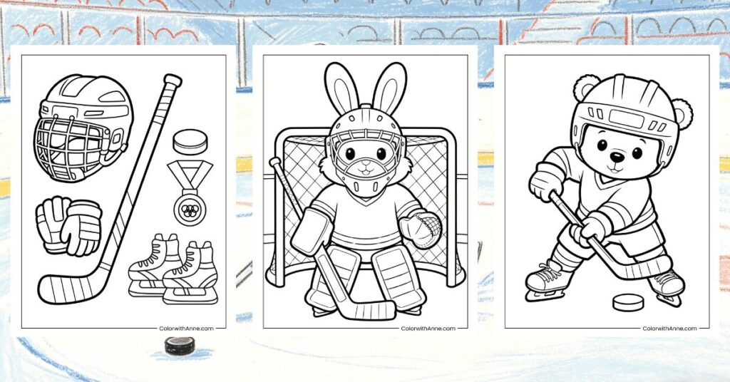 Hockey Coloring Pages Banner