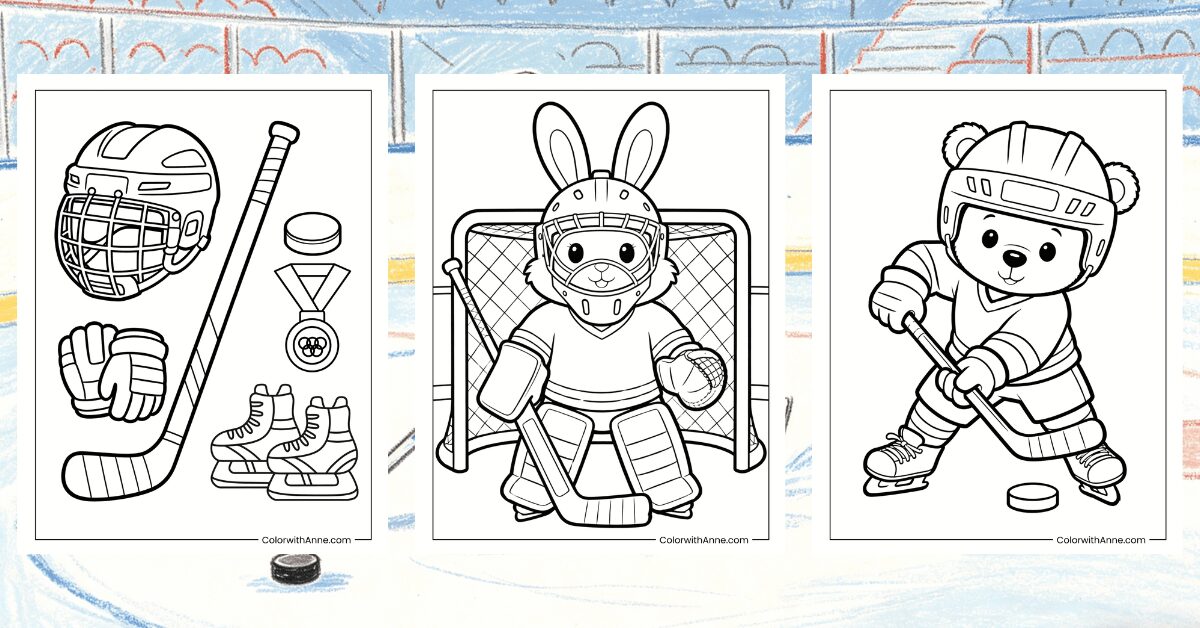 Hockey Coloring Pages Banner