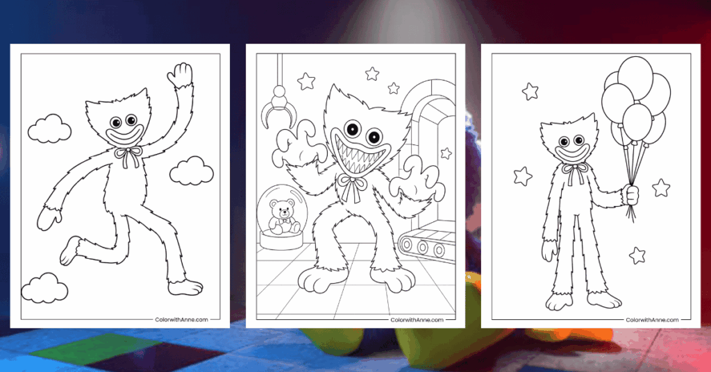 Huggy Wuggy Coloring Pages Banner