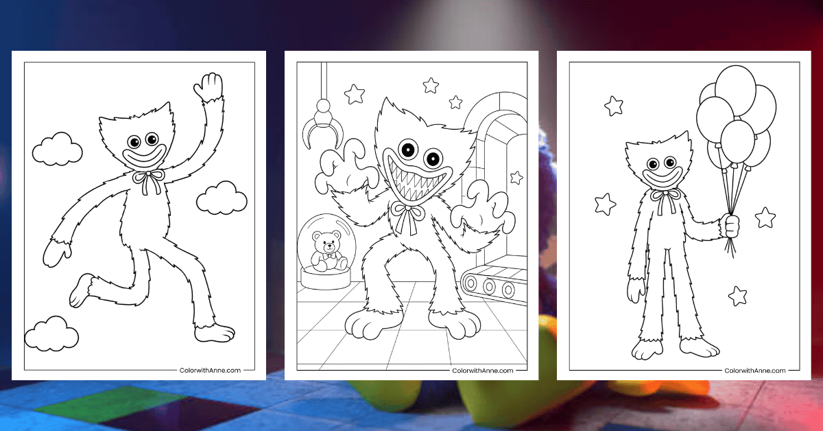 Huggy Wuggy Coloring Pages Banner