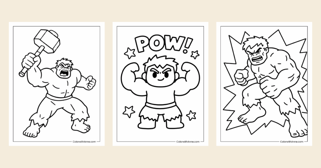 Hulk Coloring Pages Banner