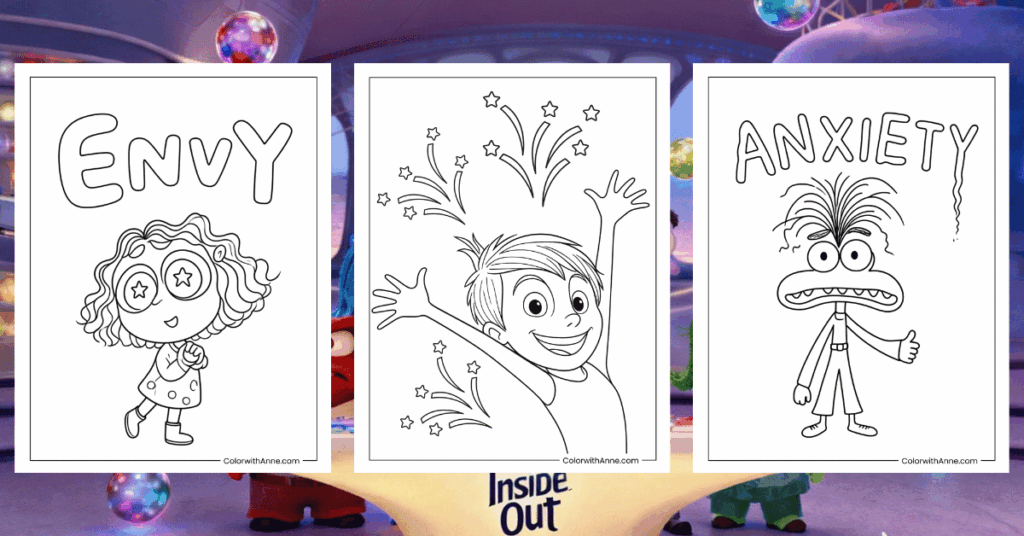 Inside Out 2 Coloring Pages Banner