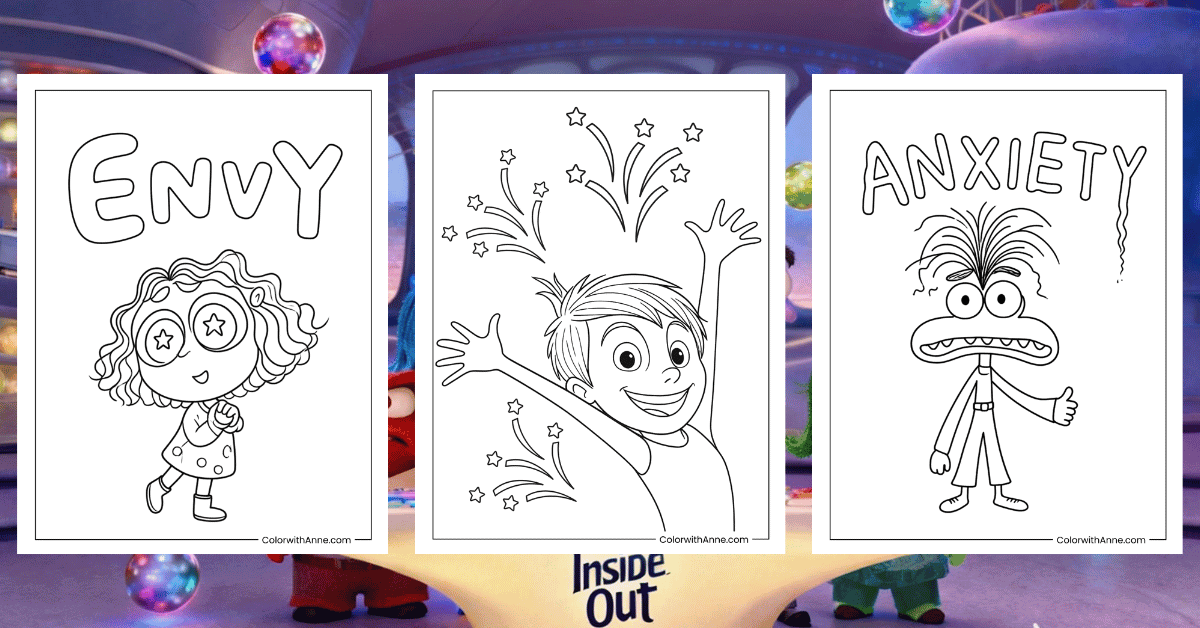 Inside Out 2 Coloring Pages Banner