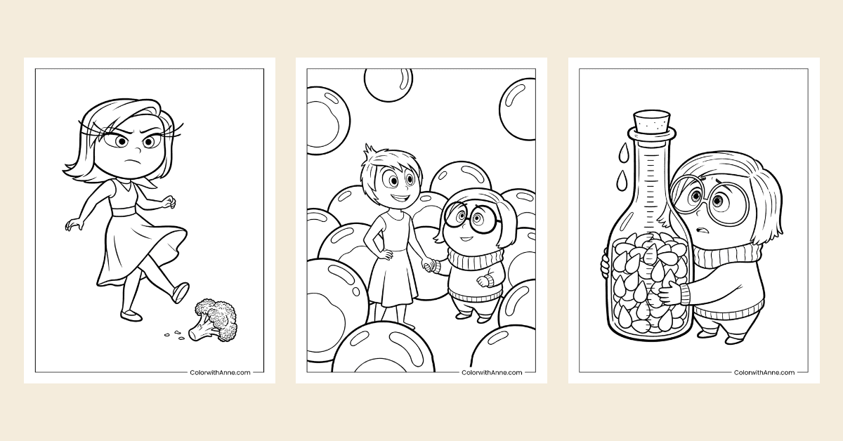 Inside Out Coloring Pages Banner 1