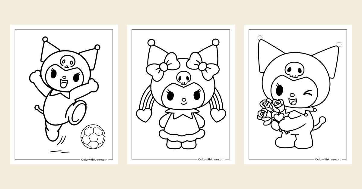 Kuromi Coloring Pages Banner