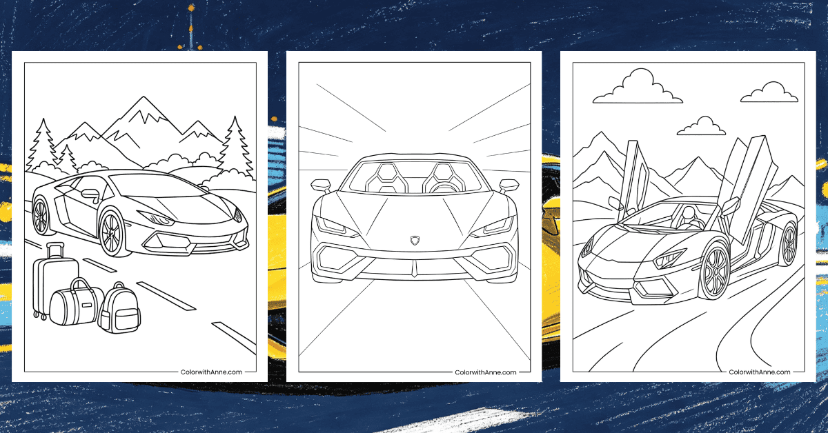 Lamborghini Coloring Pages Banner