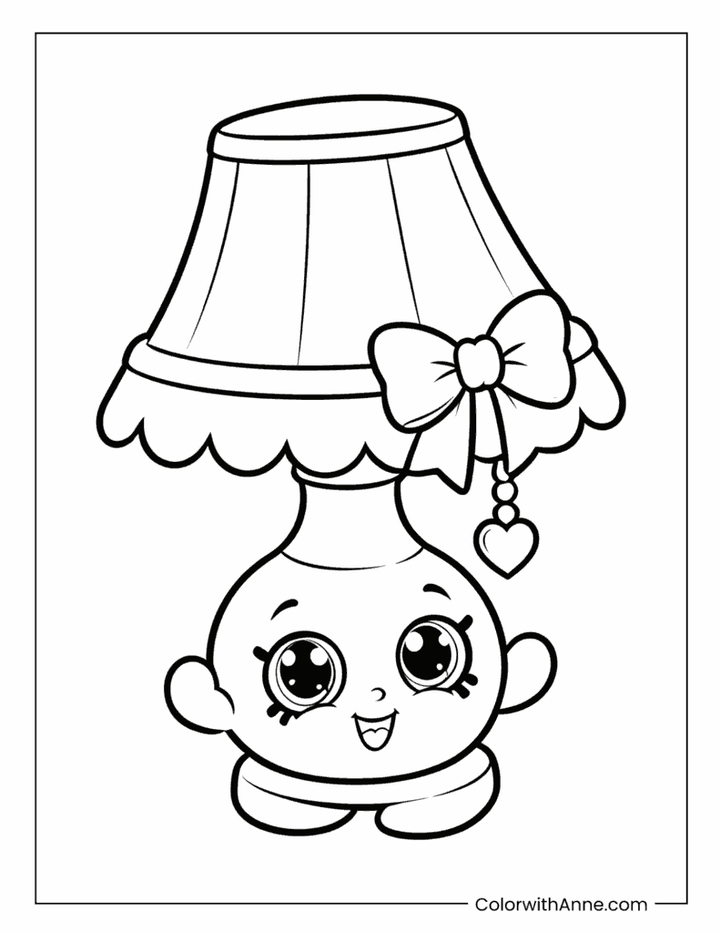 Lamp Shopkins Home Decor Coloring Page