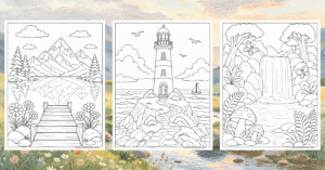 Landscape Coloring Pages Banner
