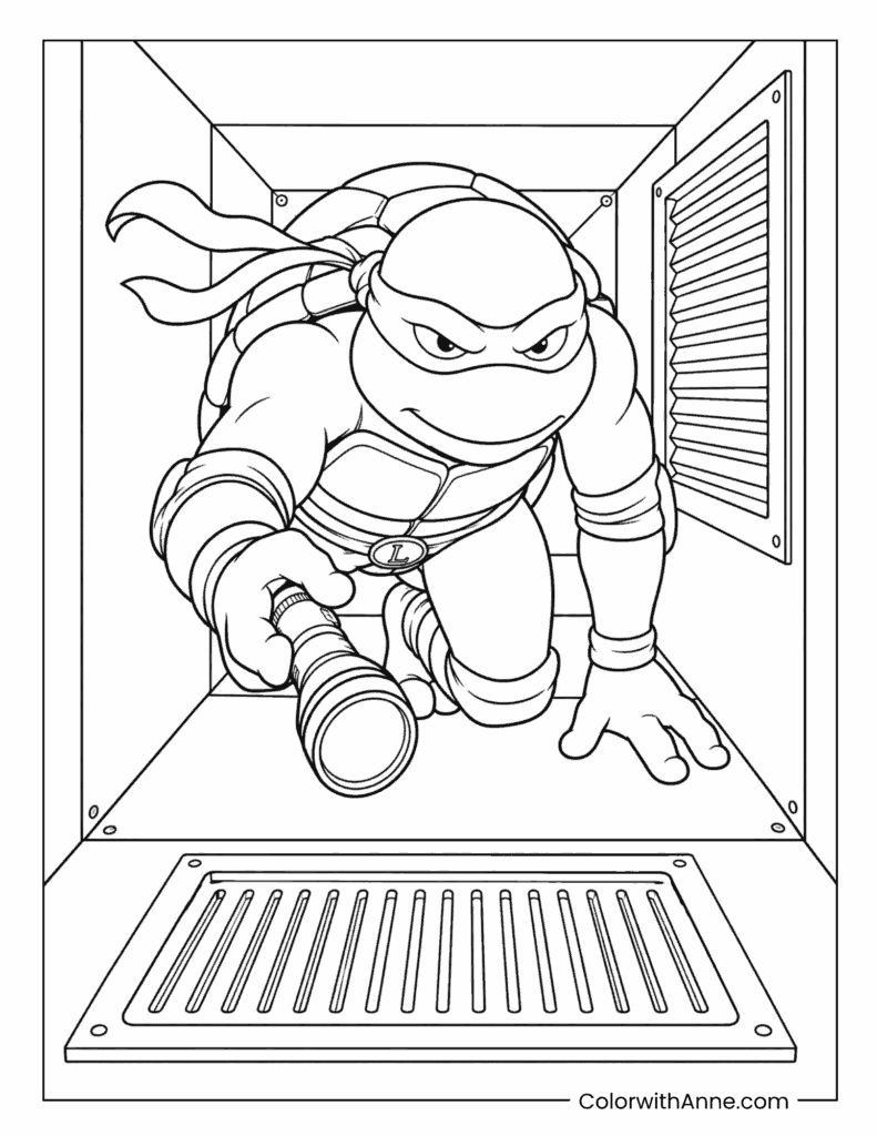 Leonardo’s Air Vent Mission Coloring Page