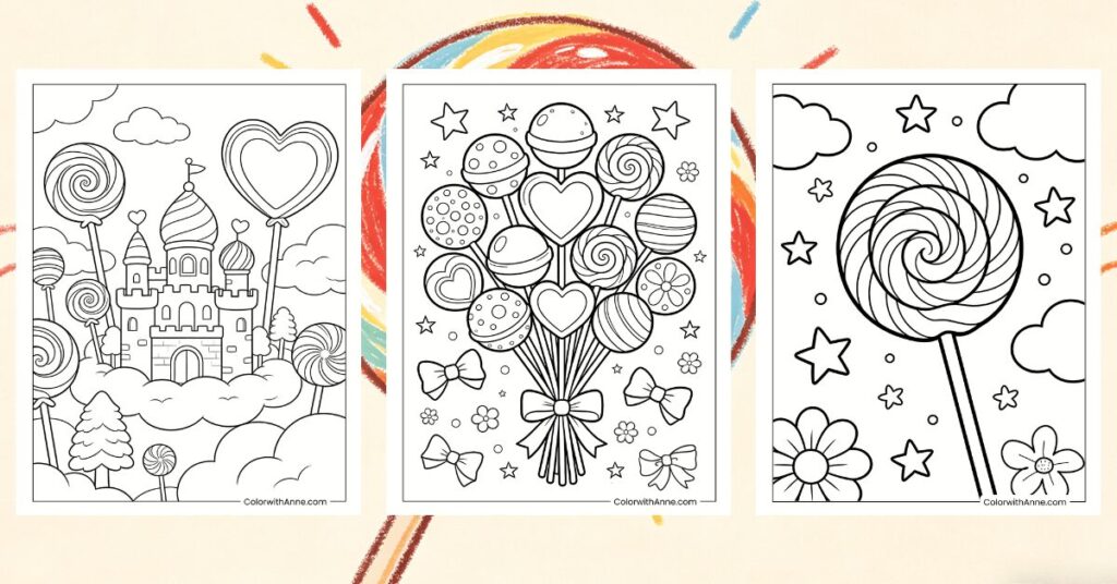 Lollipop Coloring Pages Banner