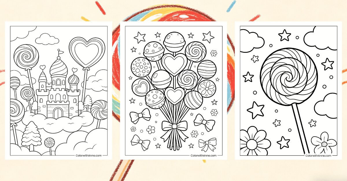 Lollipop Coloring Pages Banner