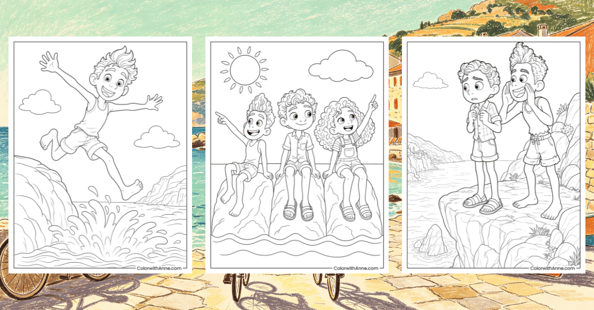 Luca Coloring Pages Banner