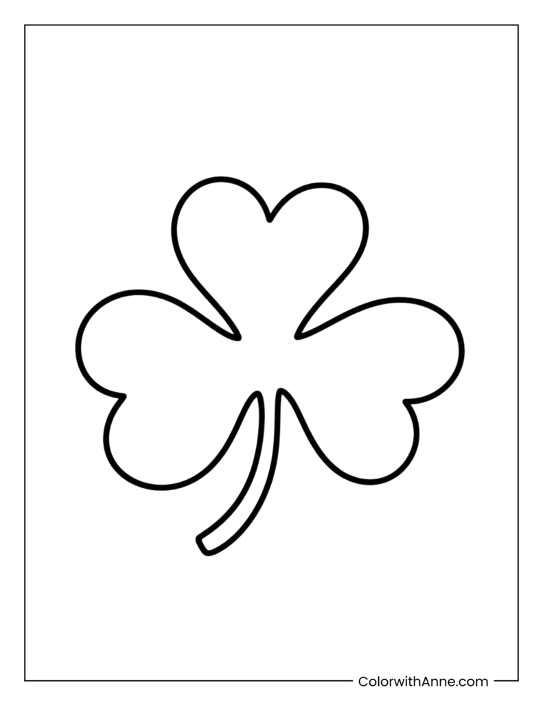 Lucky Little Shamrock Coloring Page