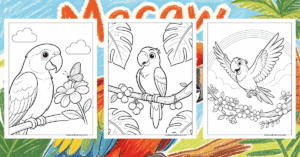 Macaw Coloring Pages Banner