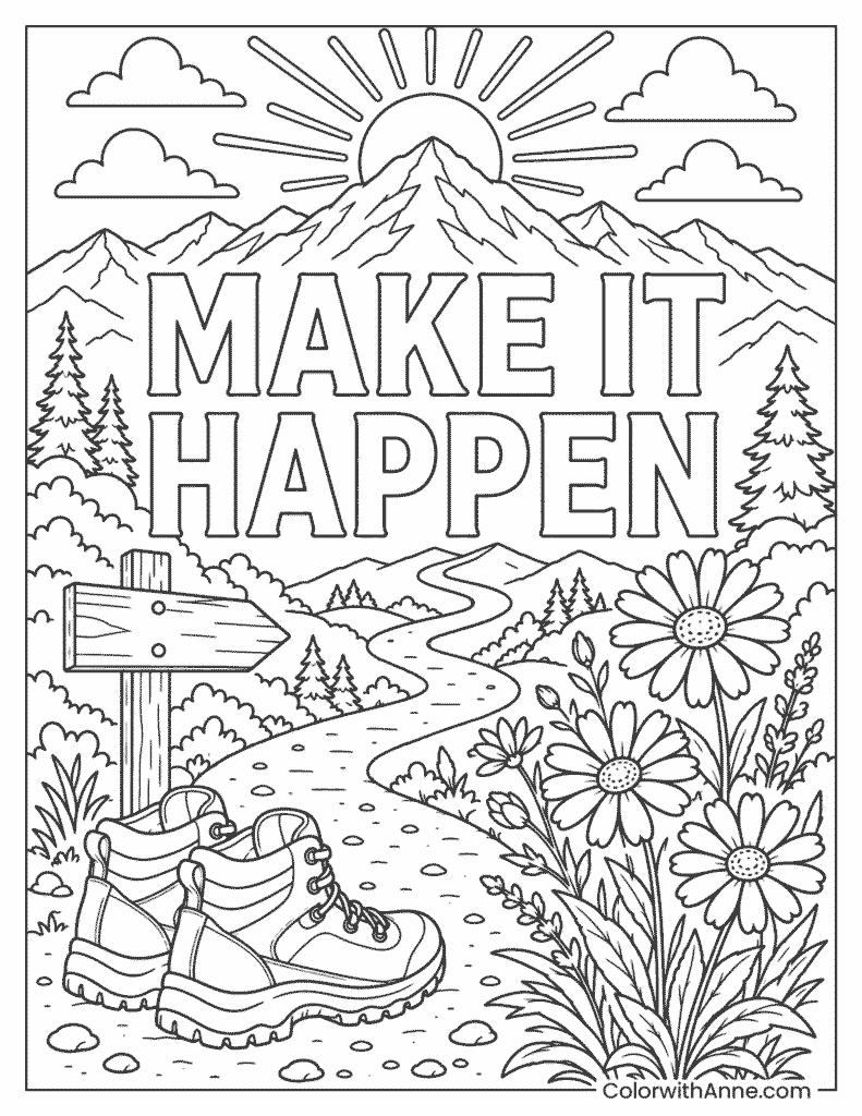 Make It Happen Coloring Page