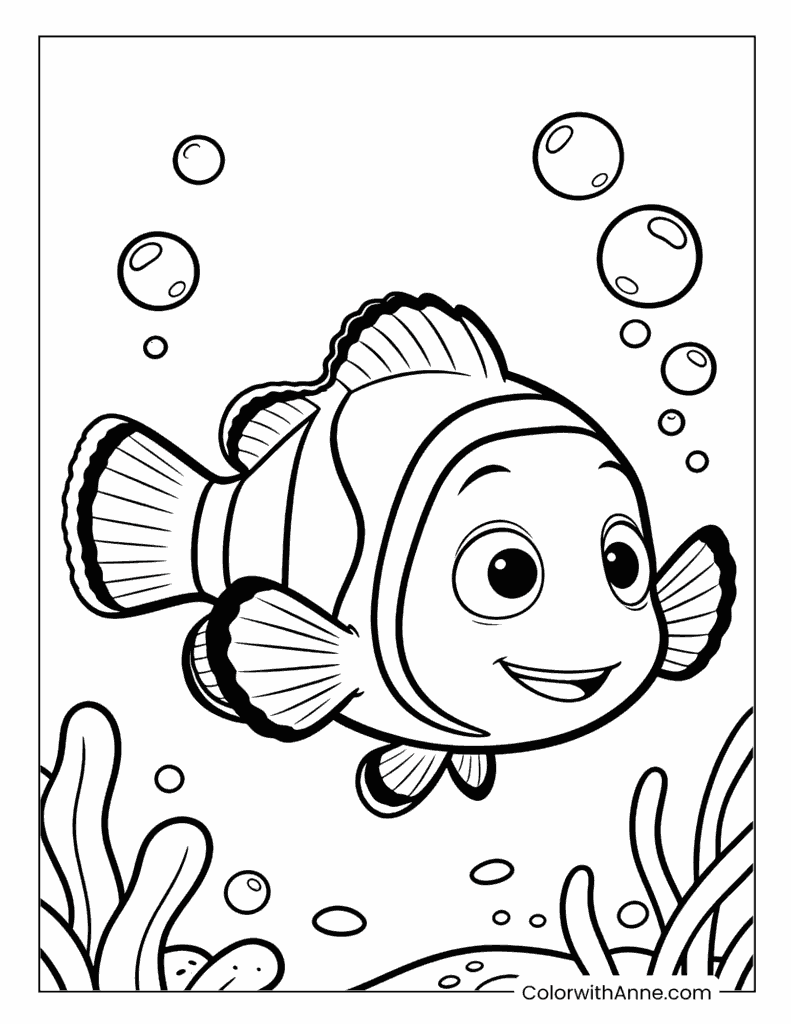 Marlin from Finding Nemo Coloring Page