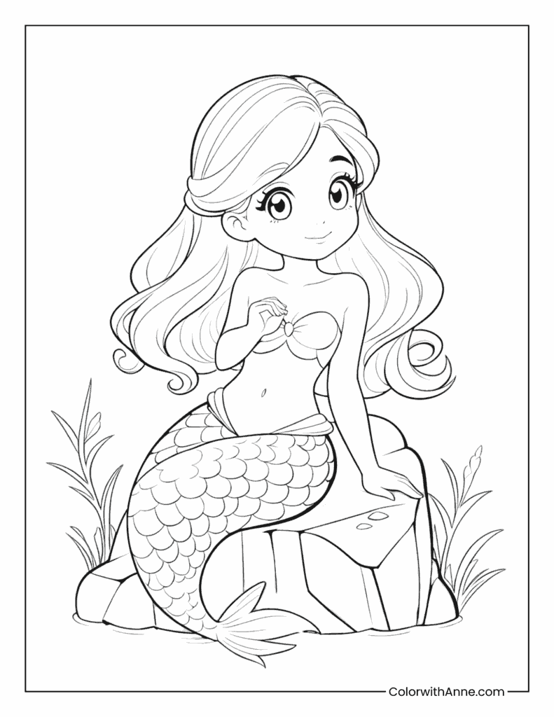 20 Mermaid Coloring Pages (Free PDF Printables)