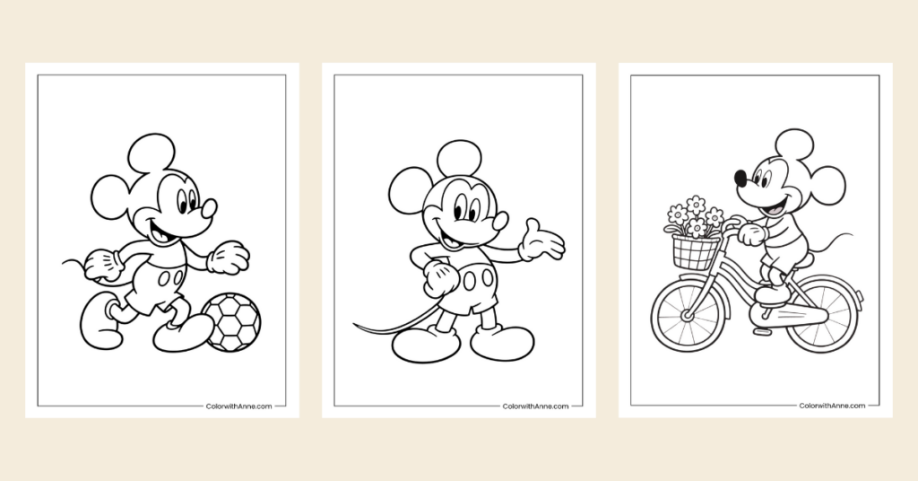 Mickey Mouse Coloring Pages Banner