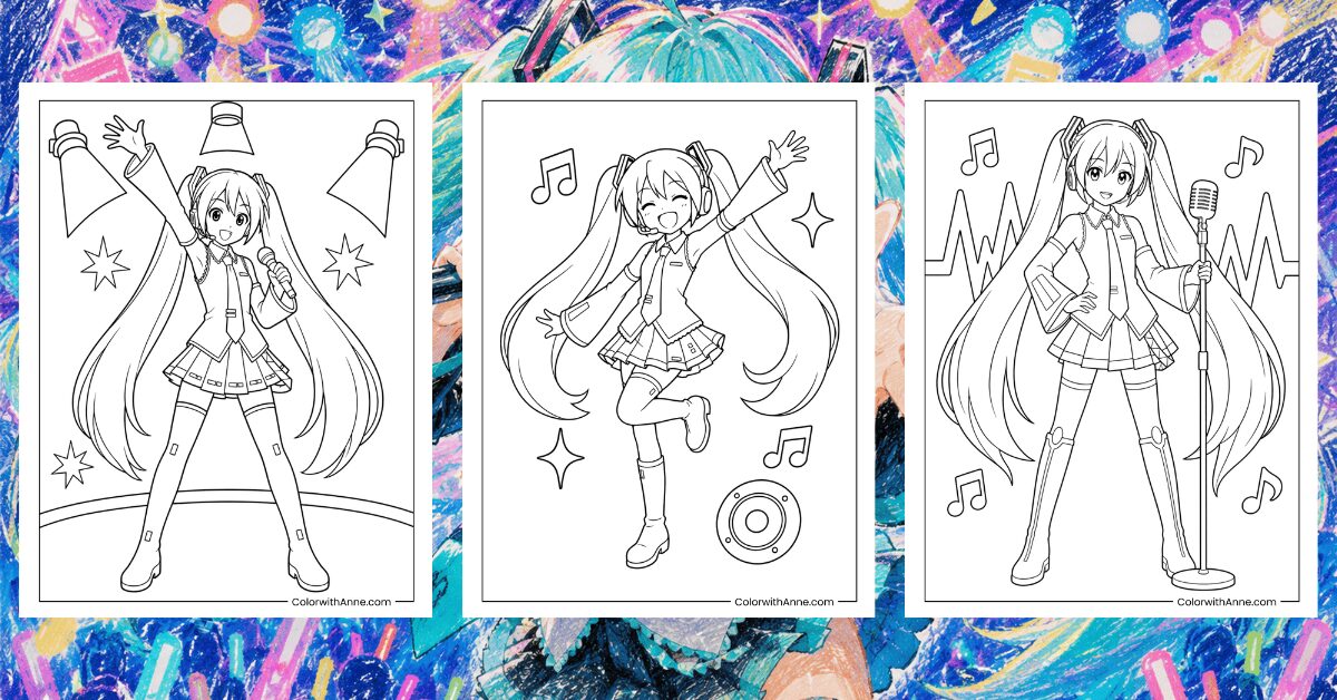 Miku Coloring Pages Banner
