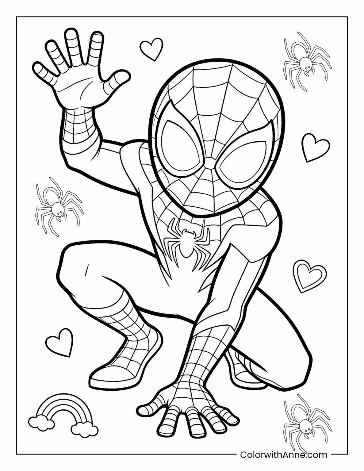 Miles Morales Coloring Pages (Free PDF Printables) - ColorwithAnne