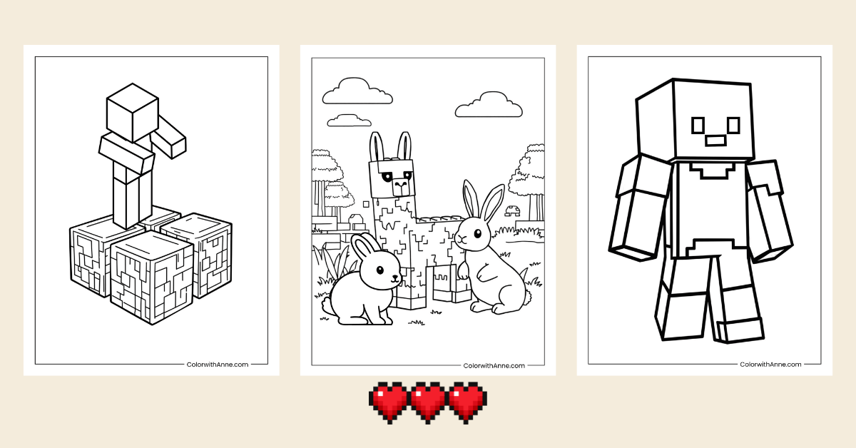 Minecraft Coloring Pages Banner