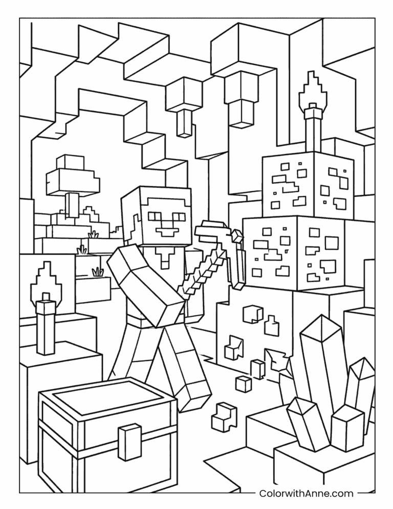 40 Minecraft Coloring Pages (Free PDF Printables)