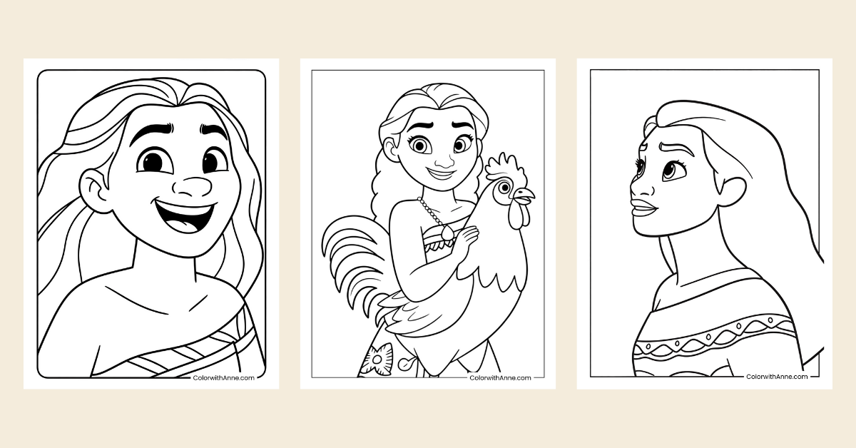Moana Coloring Pages Banner