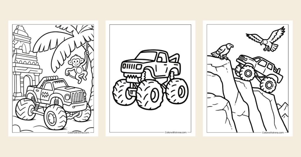Monster Truck Coloring Pages - Banner