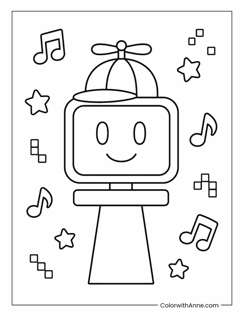 Mr. Fun Computer Coloring Page