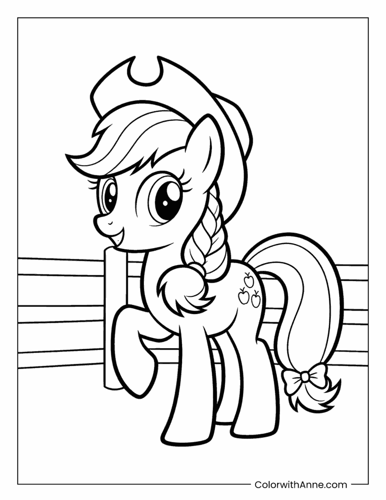 My Little Pony Applejack Coloring Page