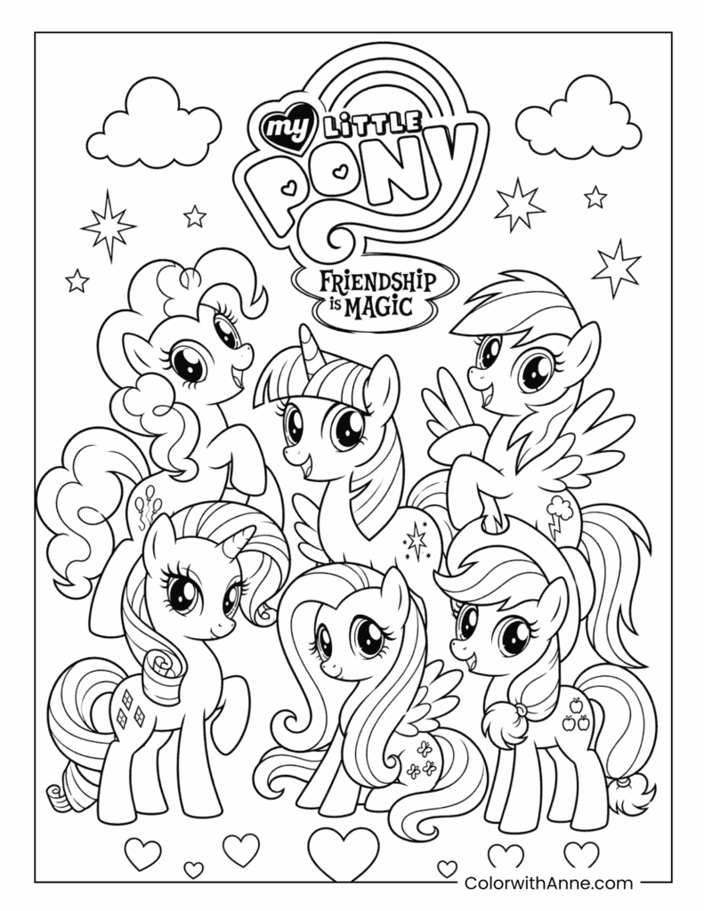 My Little Pony Friendship is Magic Coloring Page