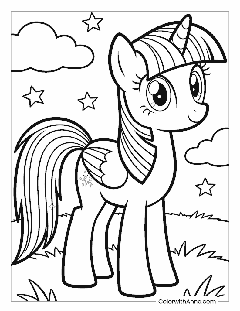 My Little Pony Twilight Sparkle Coloring Page