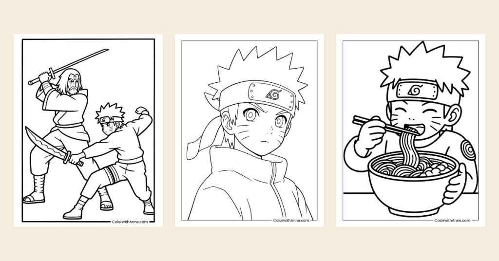 Naruto Coloring Pages Banner