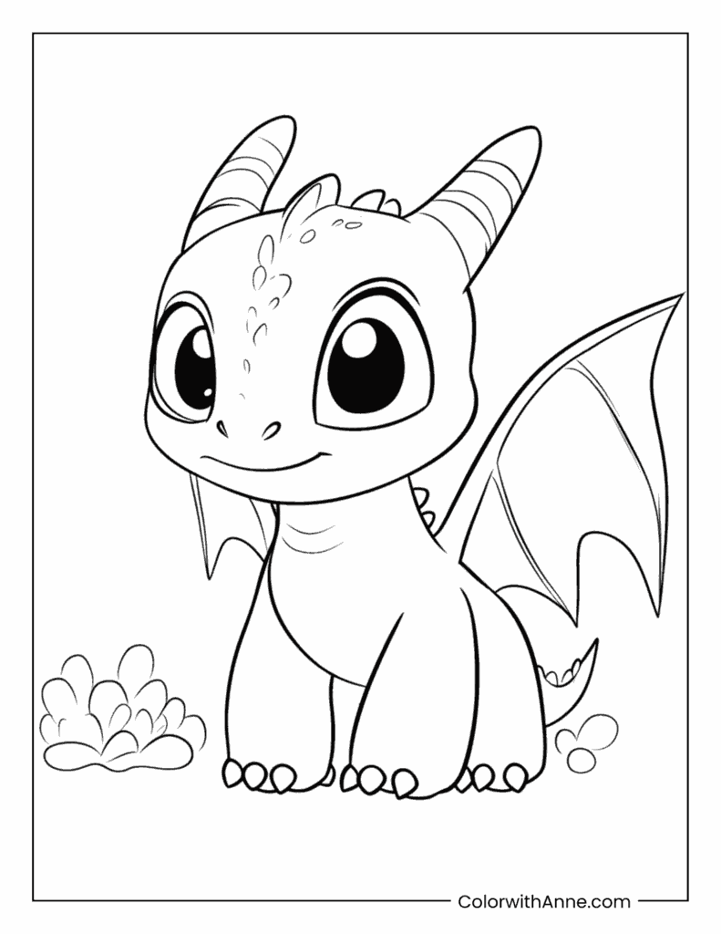 Night Fury - Toothless Coloring Page