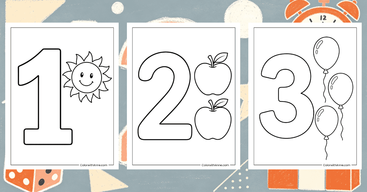 Numbers Coloring Pages Banner