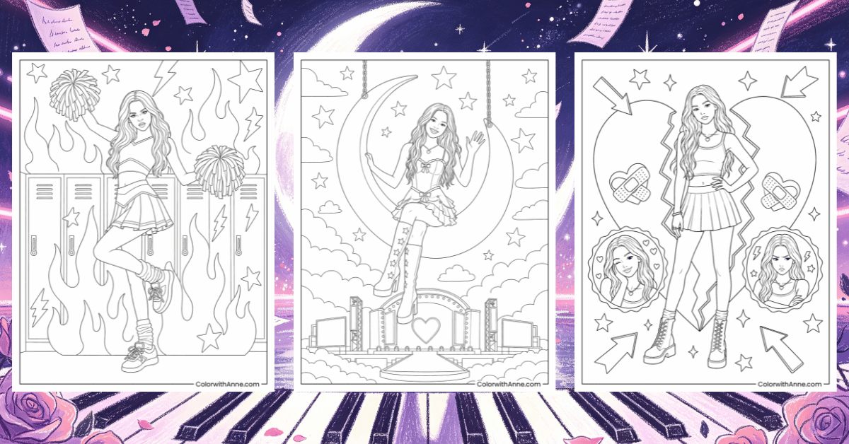 Olivia Rodrigo Coloring Pages Banner