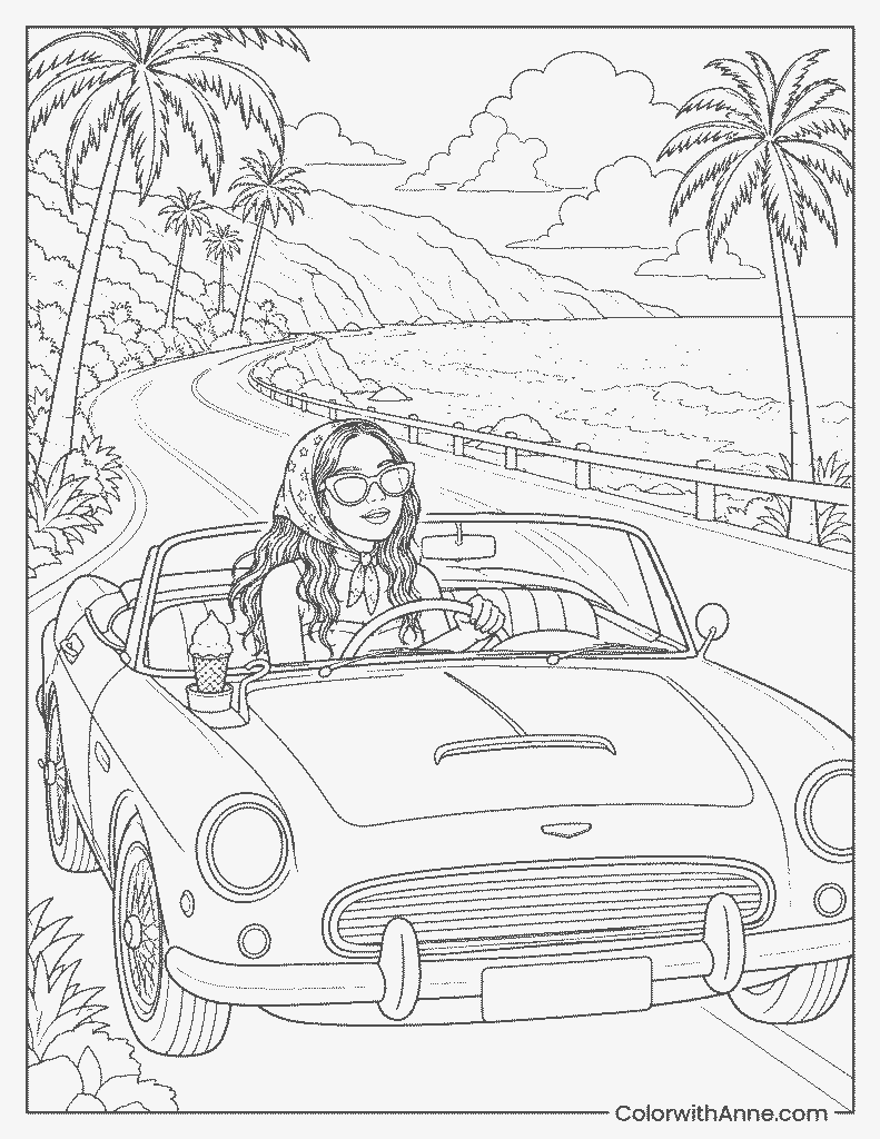 Olivia Rodrigo Deja Vu Coloring Page