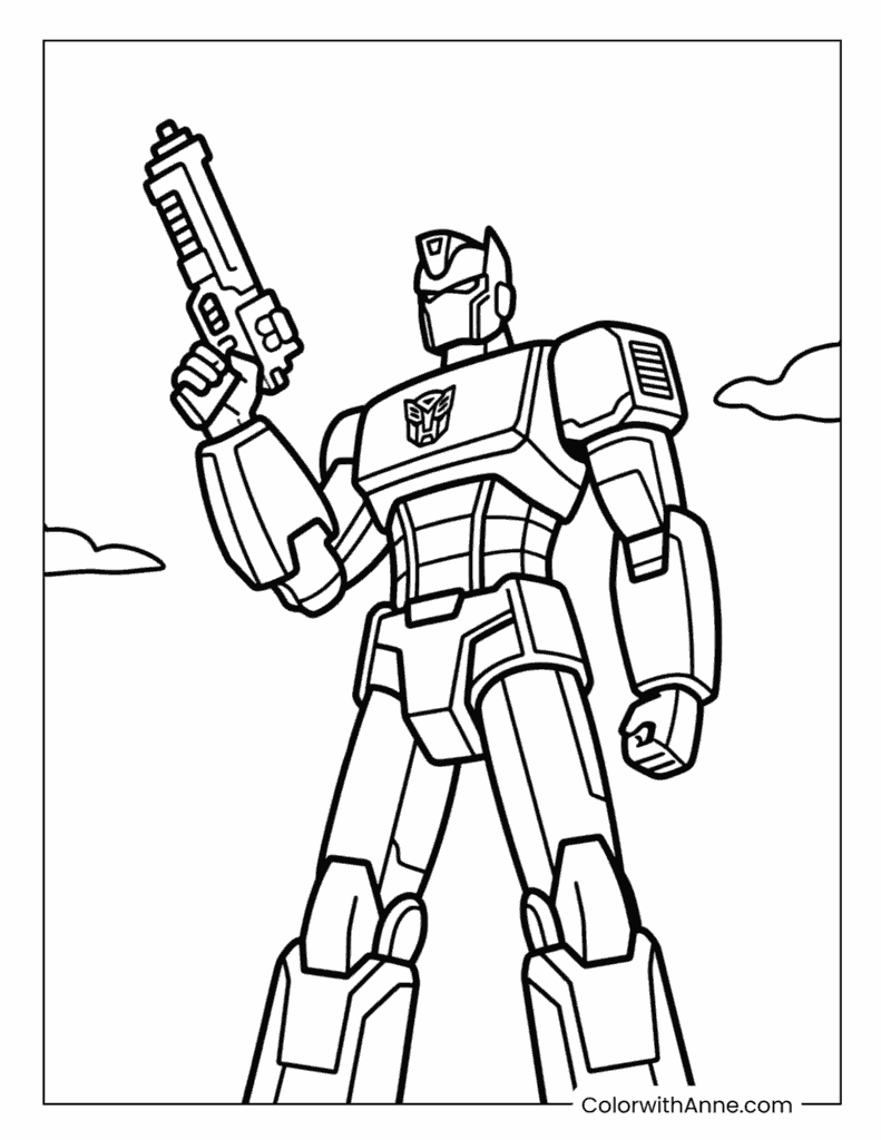 Optimus Prime Coloring Page for Kids