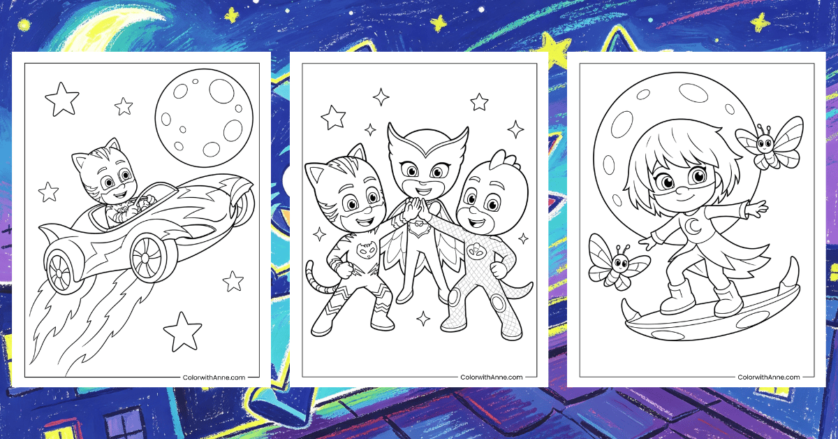 PJ Masks Coloring Pages Banner