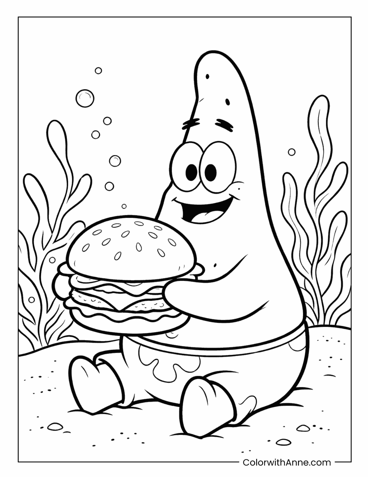 Patsy Coloring Pages Krabby Patty Coloring Pages (Free PDF Printables) - ColorwithAnne