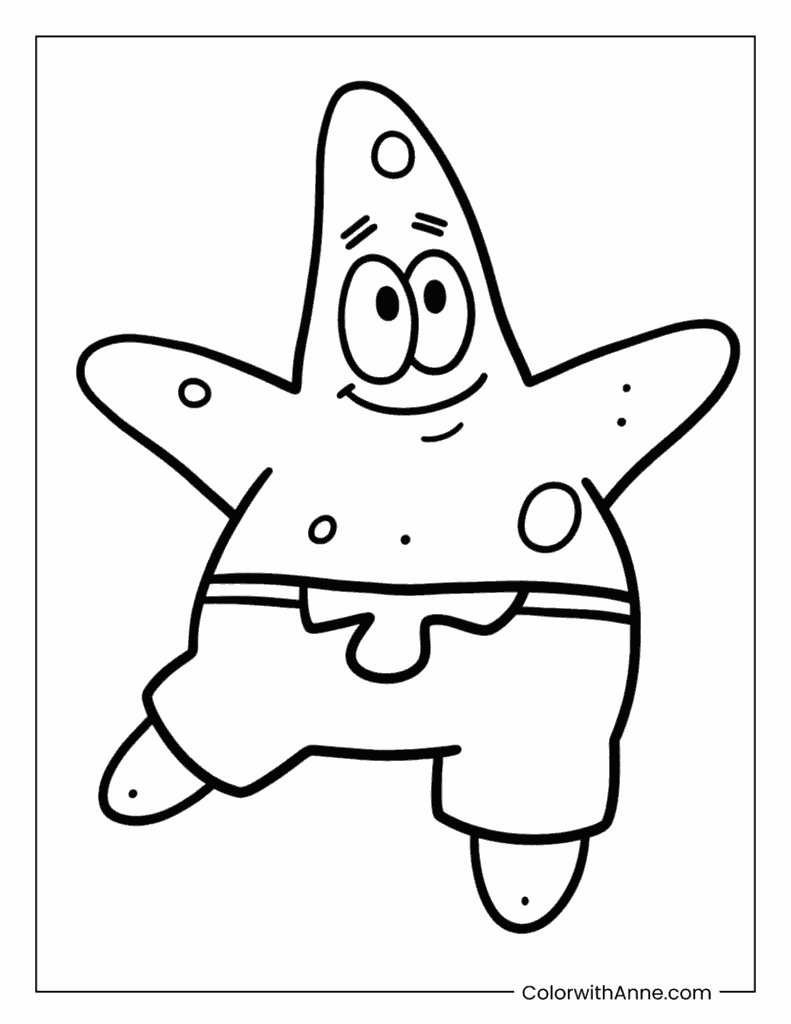 Patrick Star Coloring Page