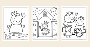 Peppa Pig Coloring Pages Banner