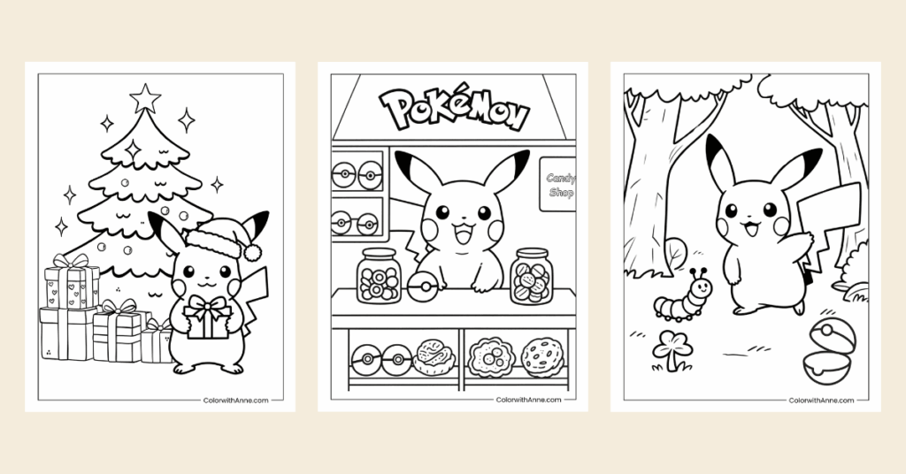 Pikachu Coloring Pages Banner