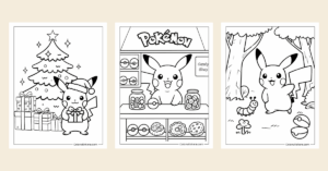 Pikachu Coloring Pages Banner