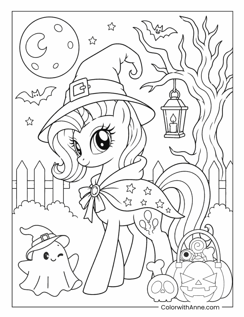 Pinkie Pie Halloween My Little Pony Coloring Page