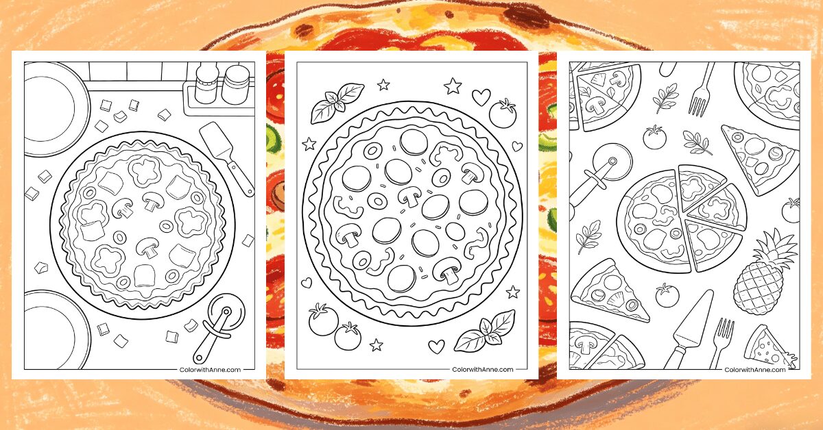 Pizza Coloring Pages Banner
