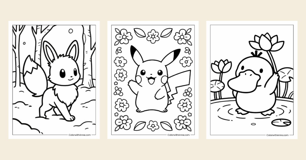 Pokemon Coloring Pages Banner