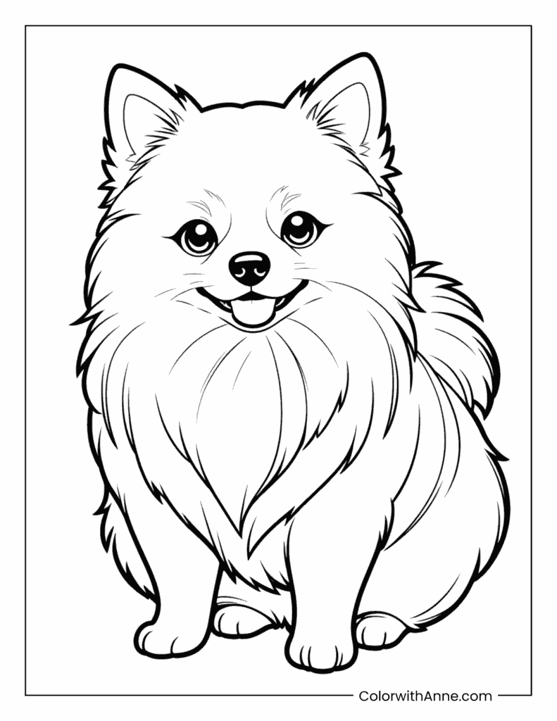 Pomeranian Coloring Page