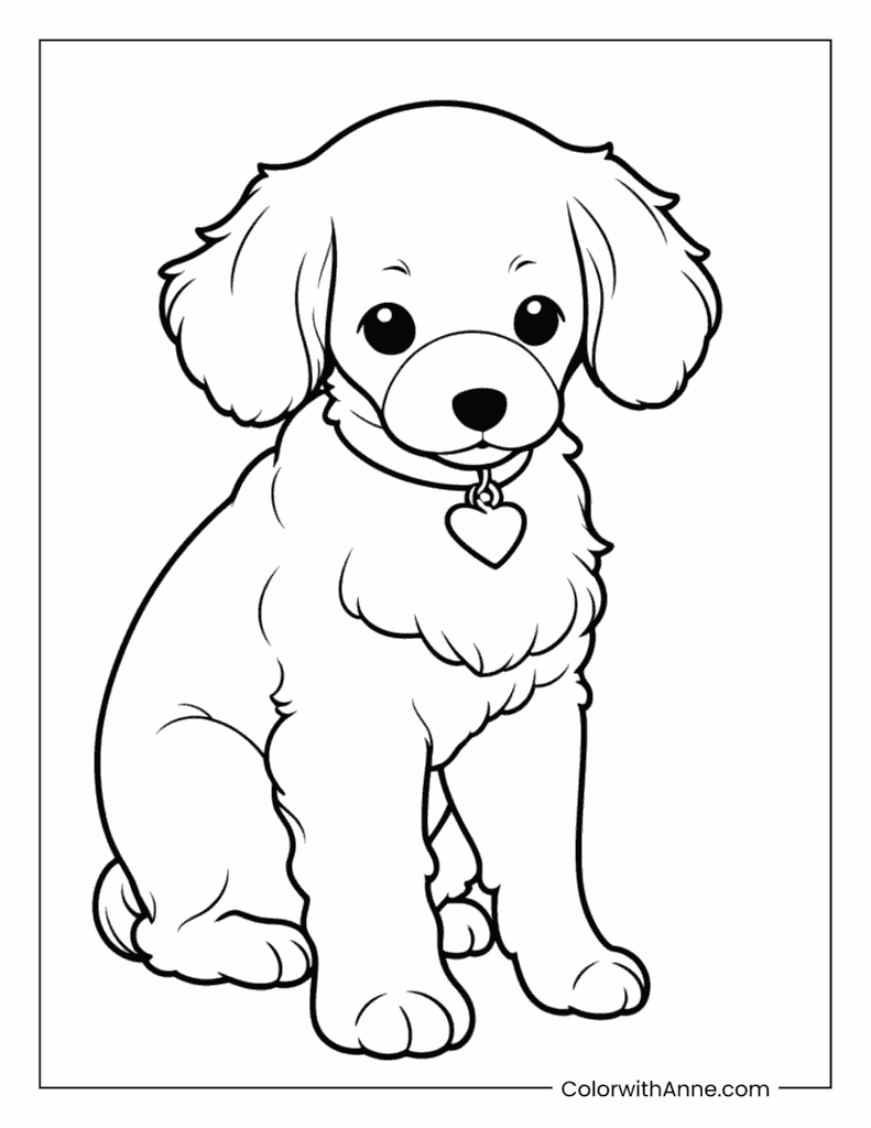 Poodle Coloring Page